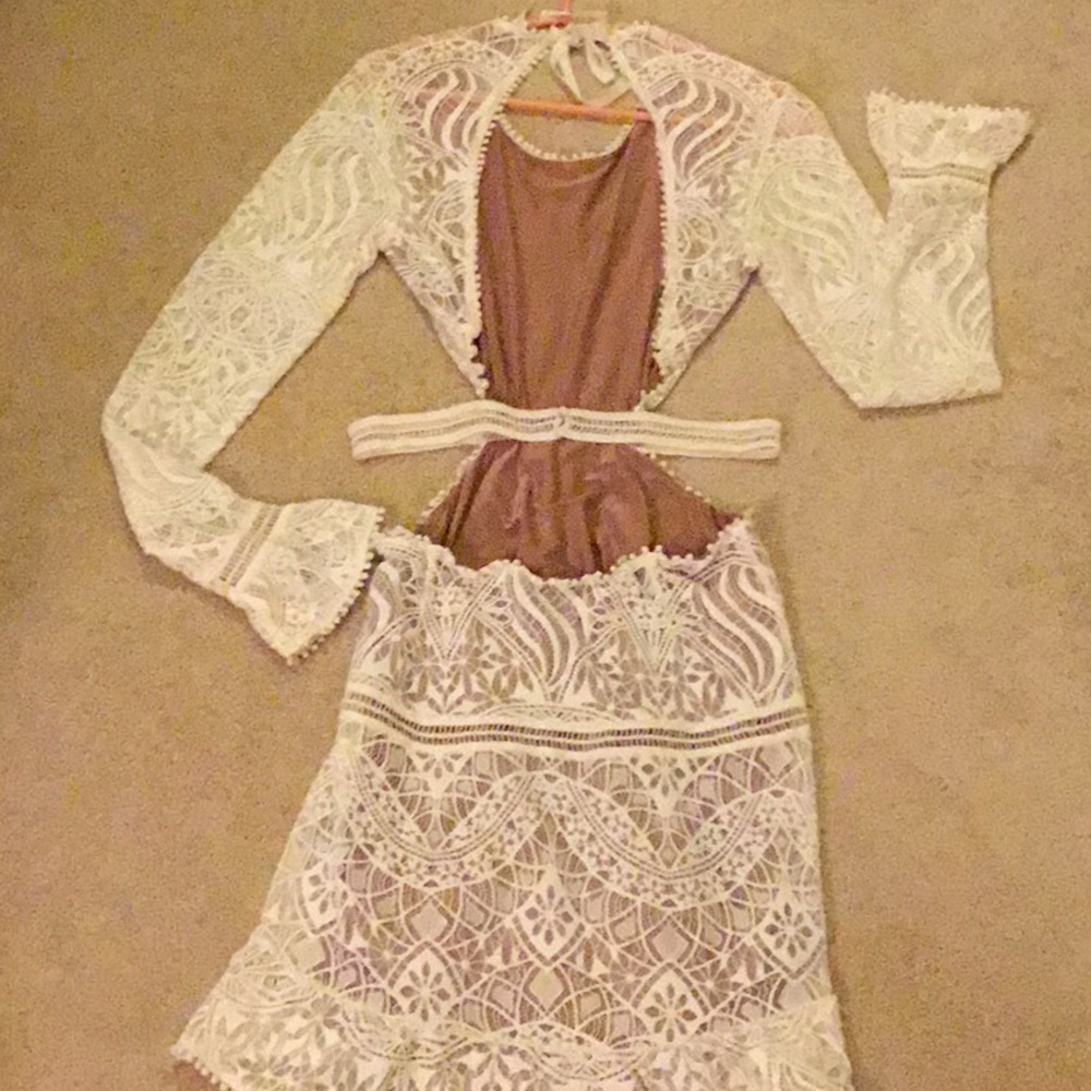 For Love & Lemons Dress, cream color, size M - Picture 3 of 3
